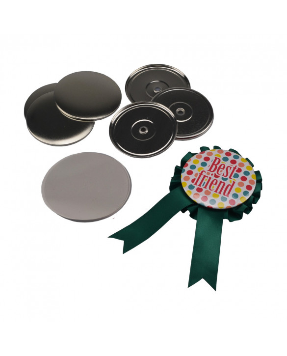 Pièces pour 20 cocardes avec badges 75mm VERT