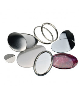 100 miroirs de poche ovales 65x45mm