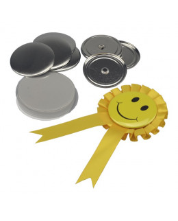 Pièces pour 20 cocardes avec badges 56mm JAUNE