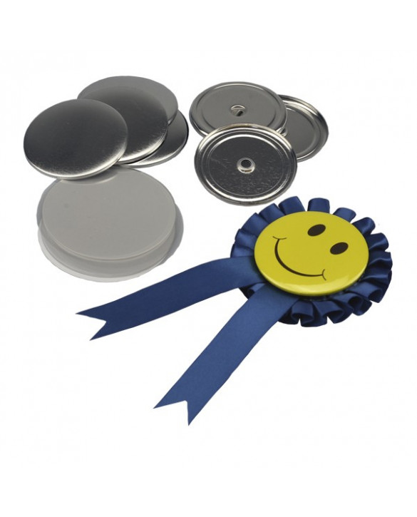 Pièces pour 20 cocardes avec badges 56mm BLEU FONCE