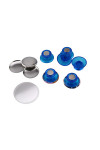 Pièces pour 50 magnets champignon 25mm base bleu