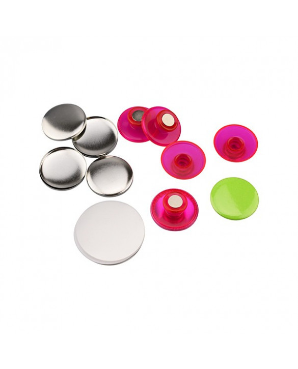 Pièces pour 50 magnets champignon 32mm base rose